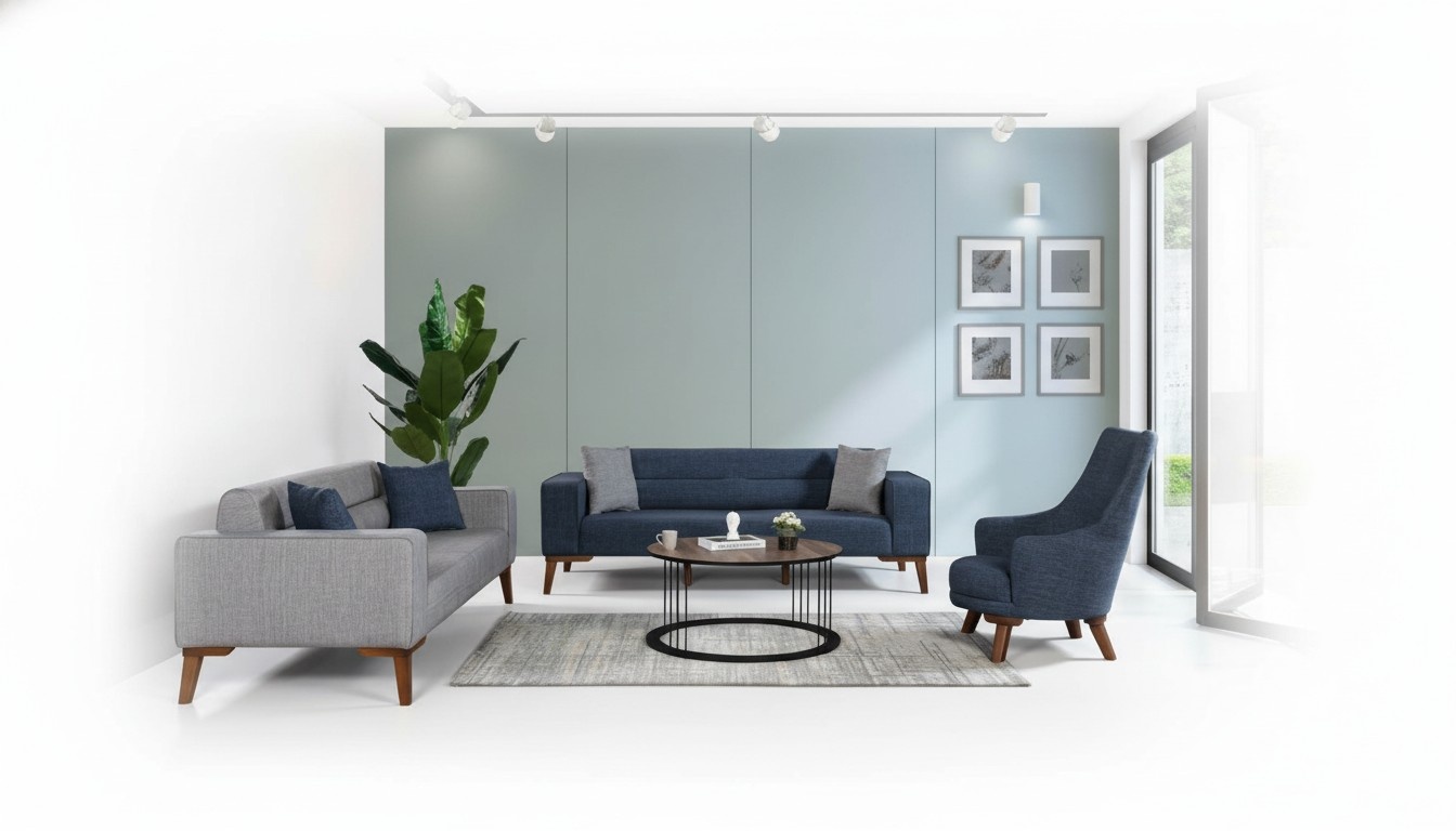 Sofas Moderner Garnitur 331 Sitz Textil komplette Garnituren Möbel