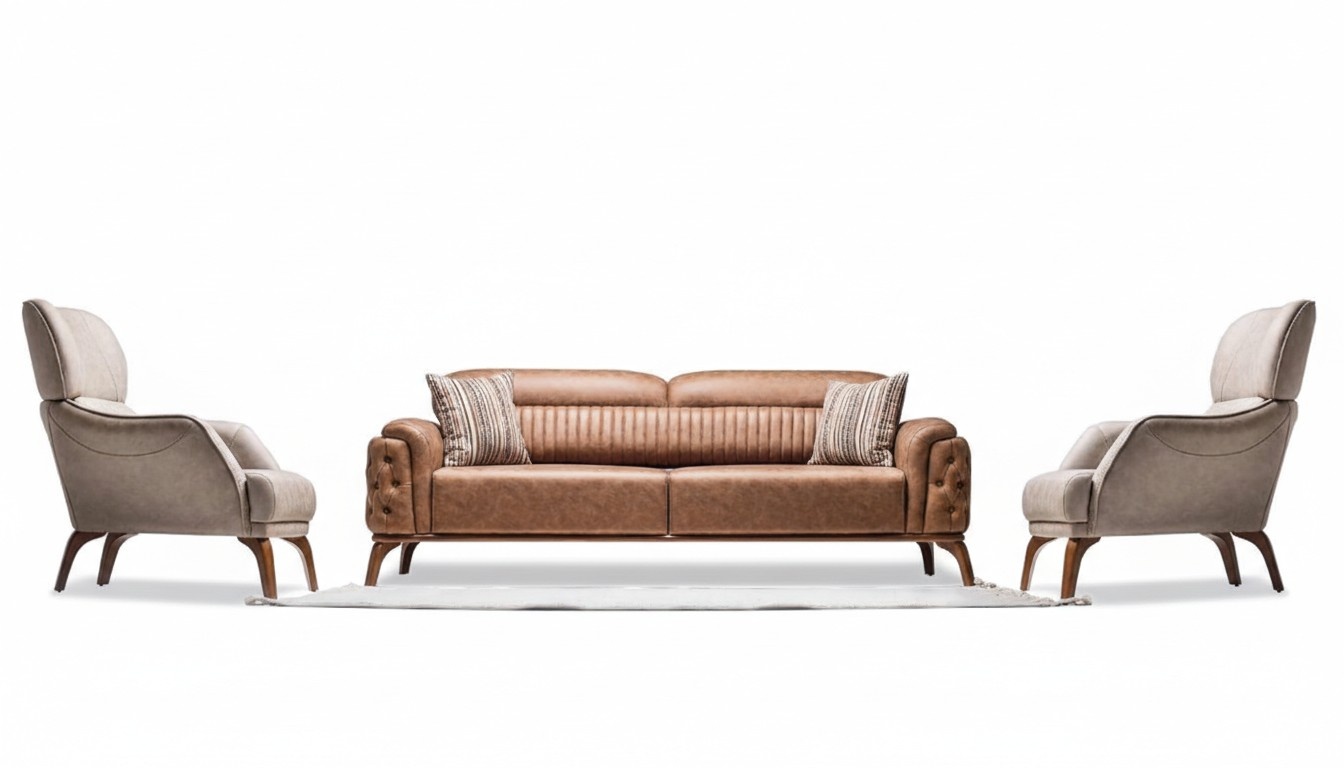 Sofaset Sofa-Set Sitzgruppe Couchgarnitur Polsterset Sofagarnitur Lounge 3+1+1