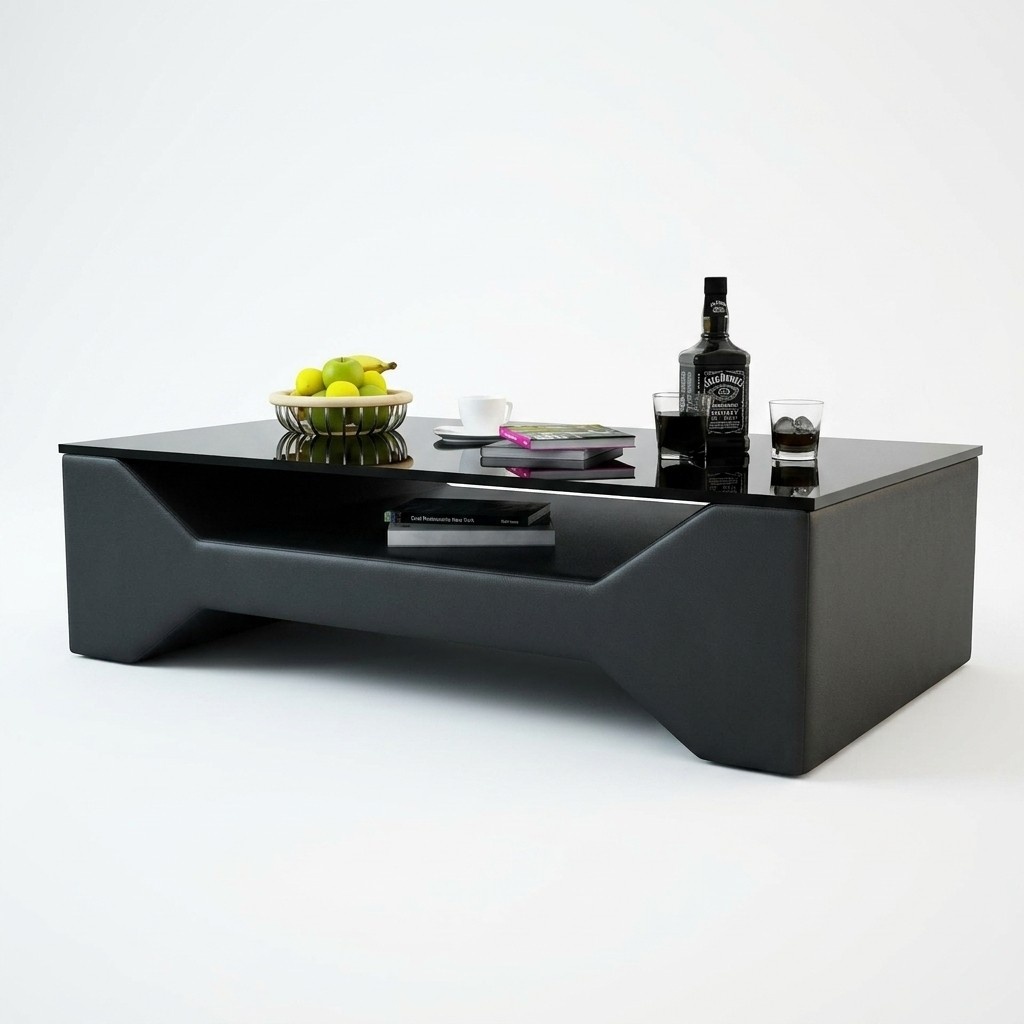 Sofatisch Design Tisch Wonzimmer Glas Leder Sofa Beistell Kaffee Couch