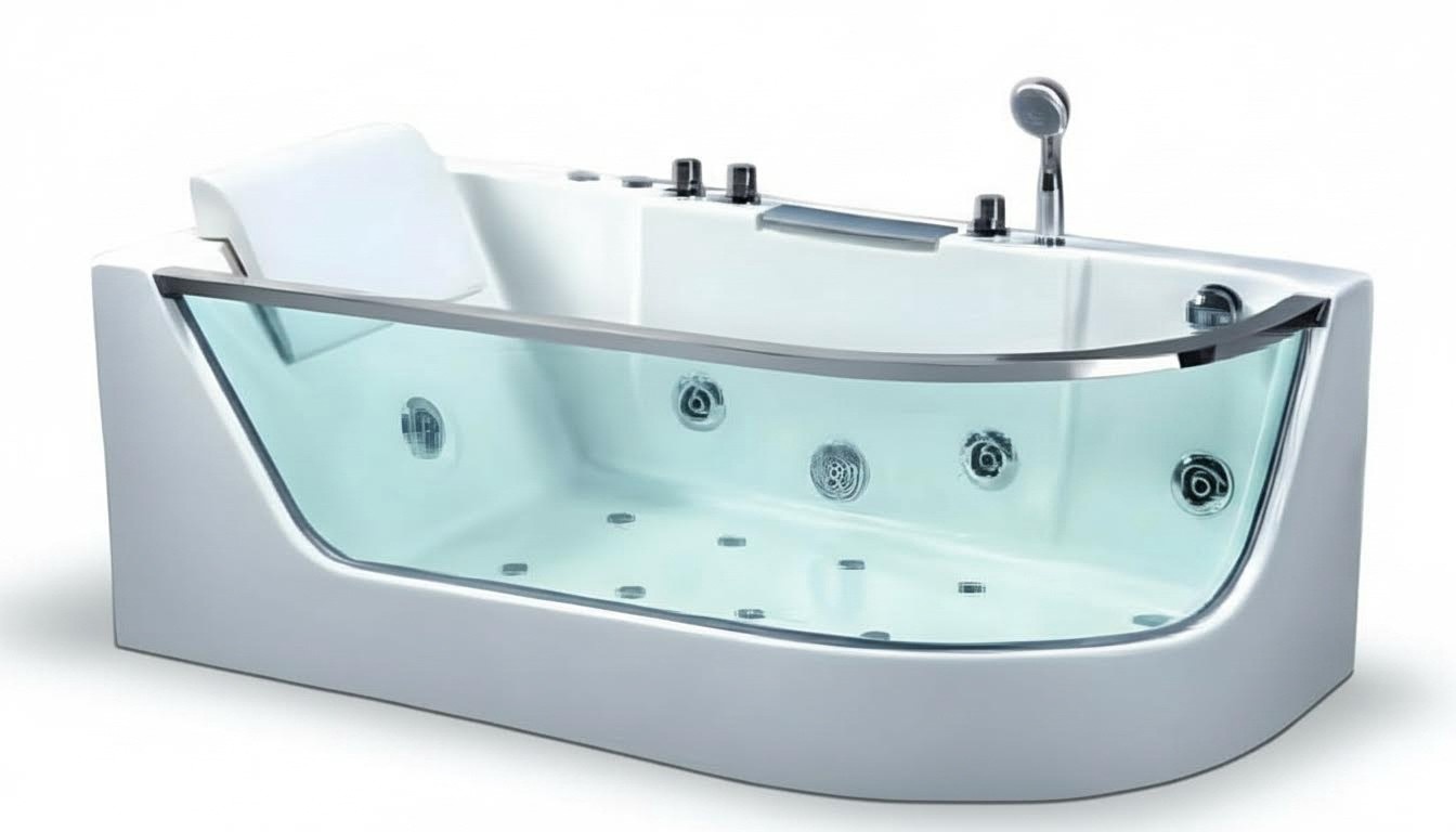 Spa-Bad Badewanne Whirlpool Blubberbad Hydromassagewanne Whirlwanne 165x80 cm