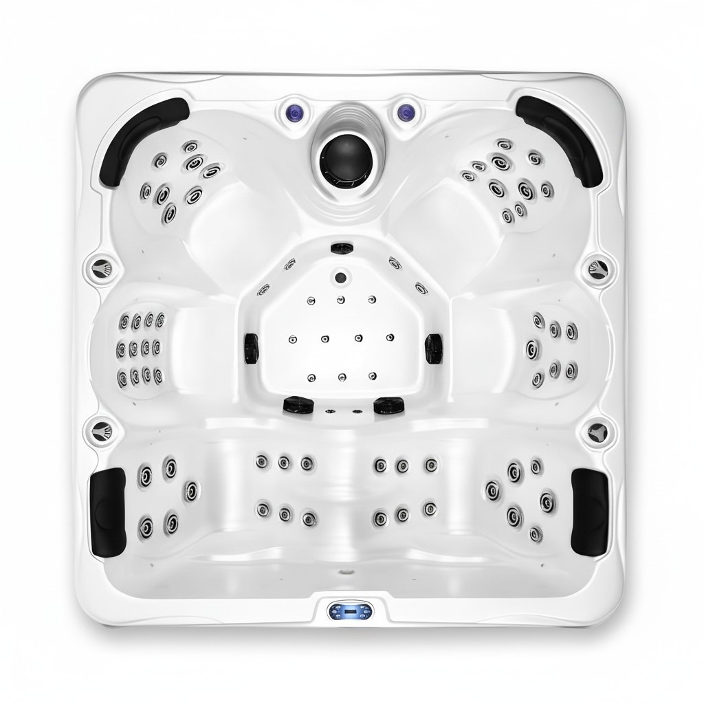 Spa-Bad Whirlwanne Whirlpool Blubberbad Hydromassagewanne Sprudelbad 210x210 cm