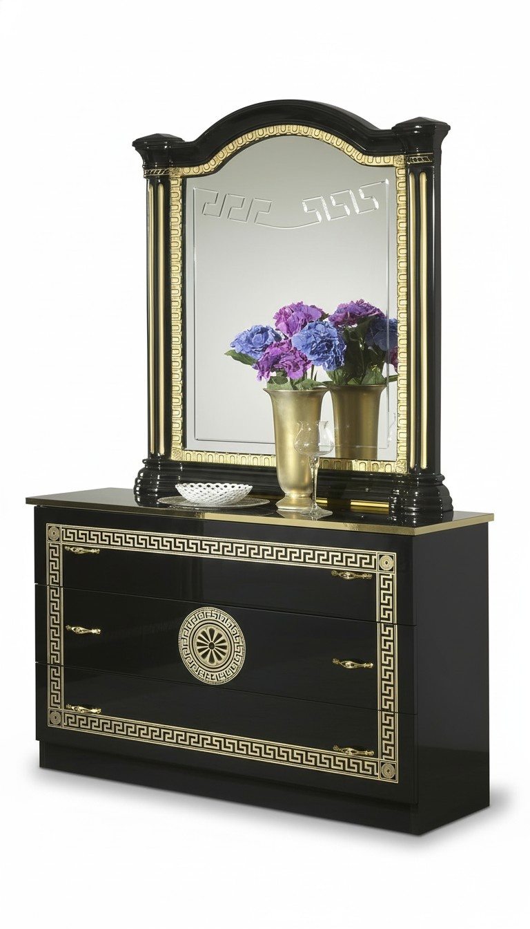 Spiegel Kommode Schrank Kommoden Anrichte Schlafzimmer Set Holz Modern