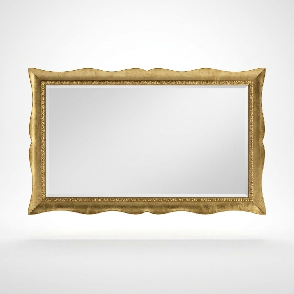 spiegel wand glas xxl gold groß 181x91 rahmen holz Hängespiegel Barock Rokoko