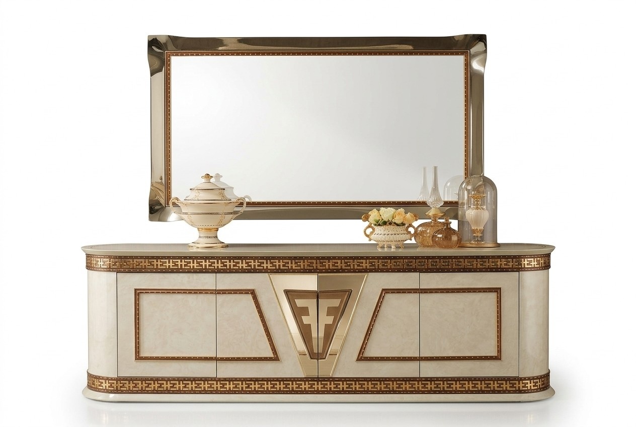 Spiegel Wandspiegel Flurspiegel Bad Flur Holz Wand Dekoration Spieglein Barock