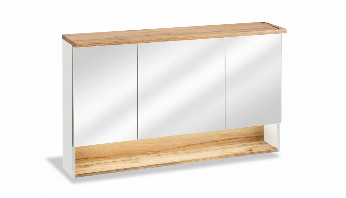 Spiegelschrank Wandschrank Badezimmerschrank mit Spiegel 120 cm LED