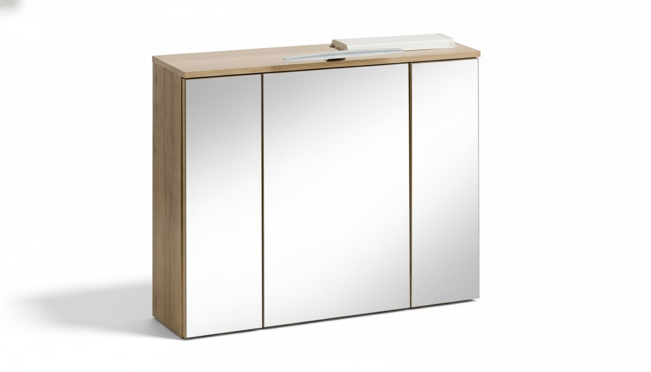 Spiegelschrank Wandschrank Badezimmerschrank mit Spiegel 80 cm LED