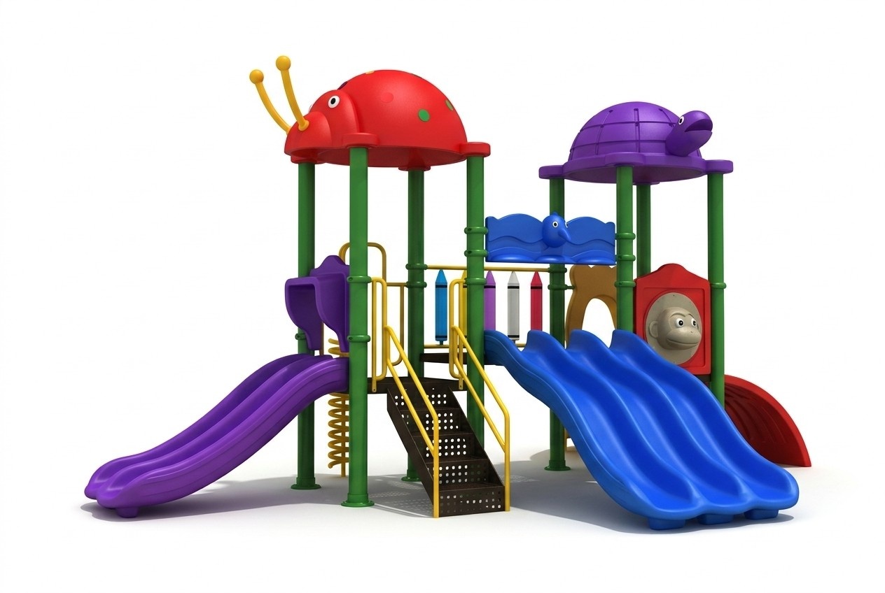 Spielplatz Unterhaltung für Kinder Spielturm mit Rutsche Dschungel-Stil