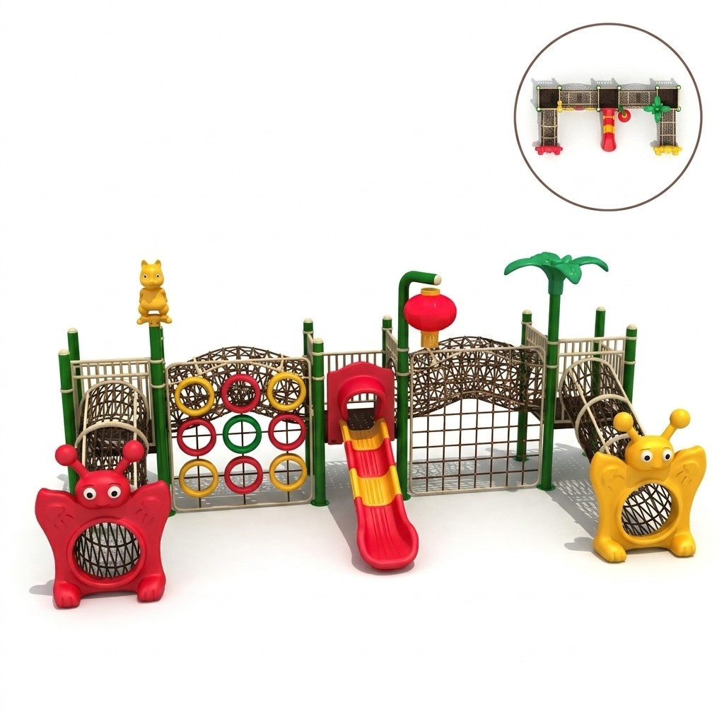Spielturm mit Rutschbahnen Labyrinth Spielplatz für Kinder Outdoor