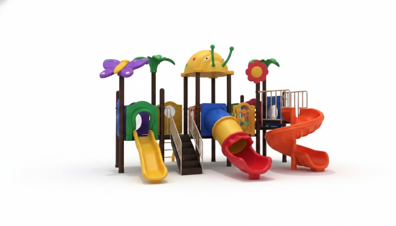 Spielturm mit Rutsche Kletterturm Holzturm Spielhaus Spielplatz Neu