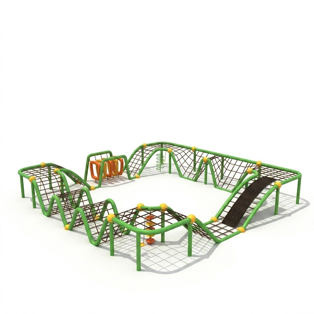 Sportkomplex für Kinder Spielplatz im Freien für Kinder Seilplattform