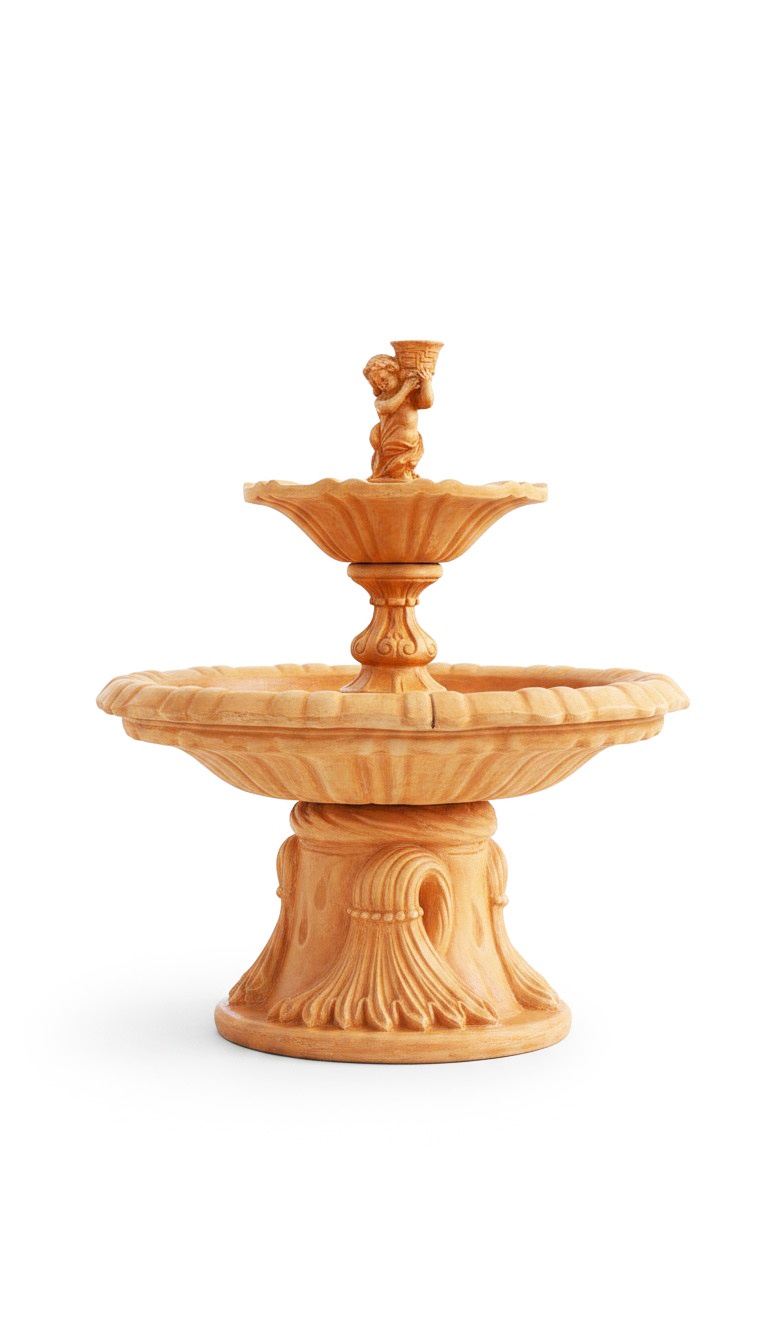Springbrunnen Garten Teich Brunnen 187cm Steinbrunnen Gartenbrunnen
