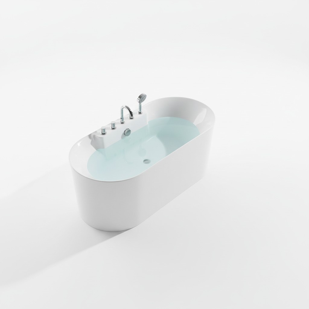 Standbadewanne Badezimmer Acryl Badewanne Wanne Weiß