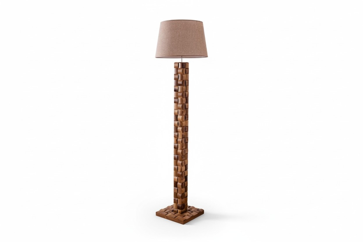 Stehleuchte Stehlampe Stand Steh Leuchten Lampen Braun Modern Lampe Möbel Neu