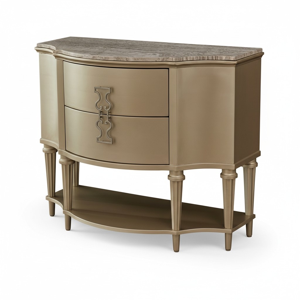 Stilvolle Kommoden Runde Kommode Marmor Luxus Designer Möbel