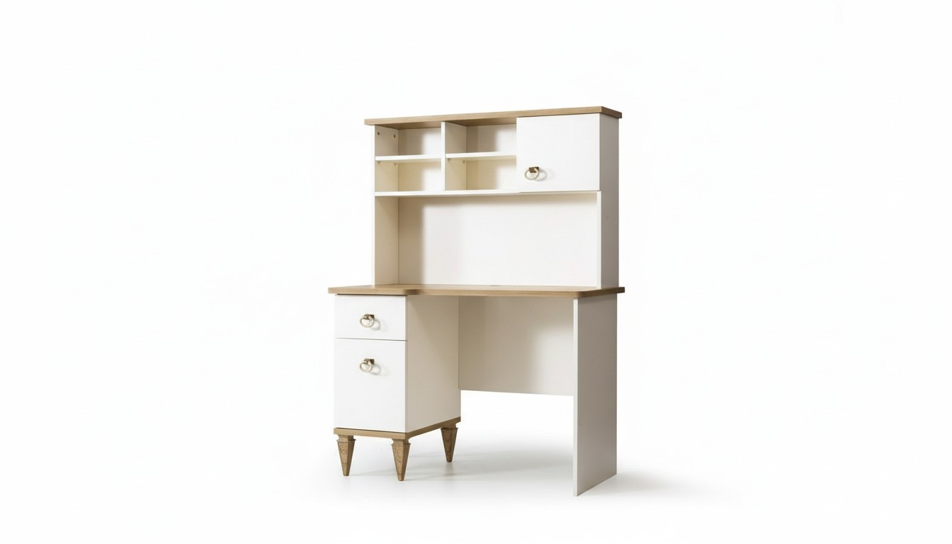 Stilvoller Kinderzimmer Schreibtisch Hochwertiges Holz Regal Luxus Set