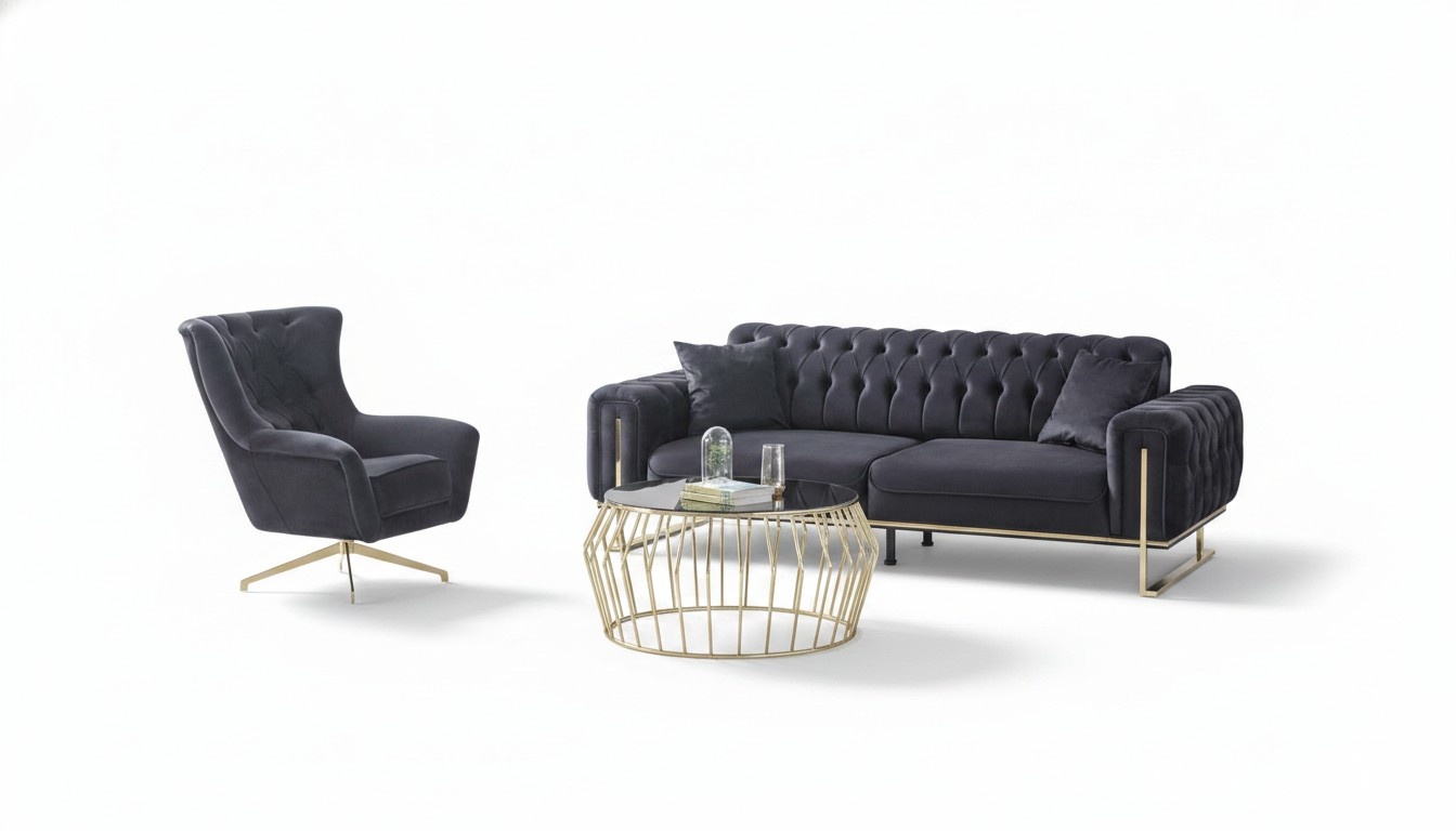 Stilvolles Sofa und Sessel Gemütlichkeit und Funktionalität vereint