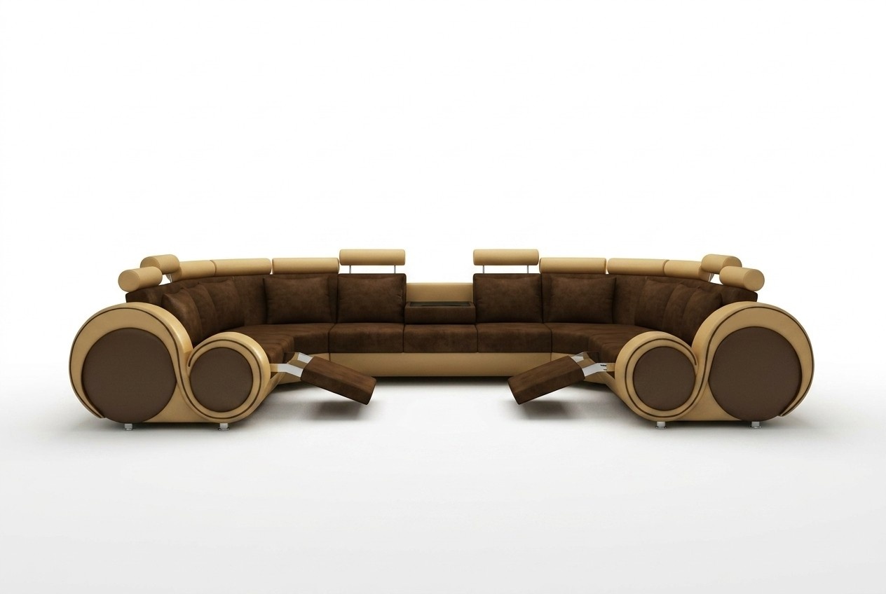 Stoff Textil Couch Textilsofa mit USB Ecksofa Couch Wohnlandschaft XXL Relax Neu