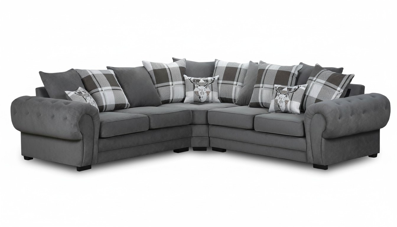 Stoffsofa Luxus Stoff Eckgarnitur Wohnzimmer Ecksofa Sofas L-Form Sofa Ecke