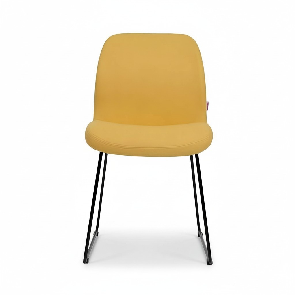 Stühle Gelb Luxus Design Polster Stuhl Büro Möbel Neu Esszimmer Textil Möbel