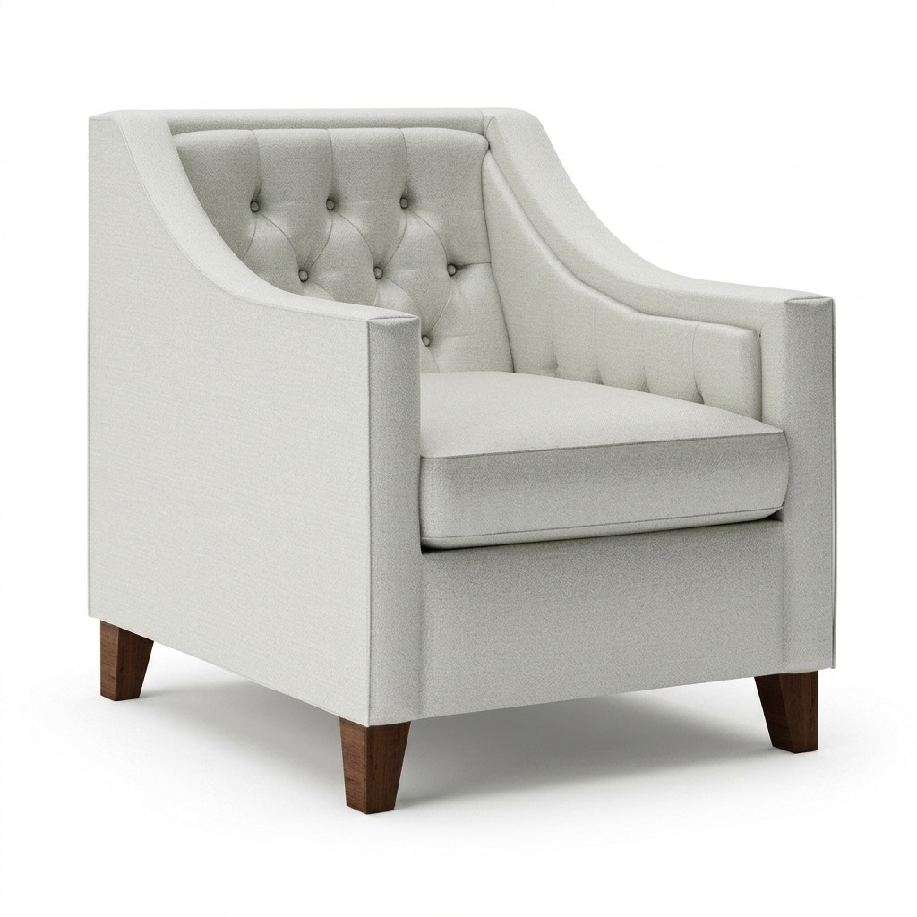 Stuhl 1x Esszimmer Polsterstuhl Fernseh Lounge Textil Sitz Sessel Chesterfield