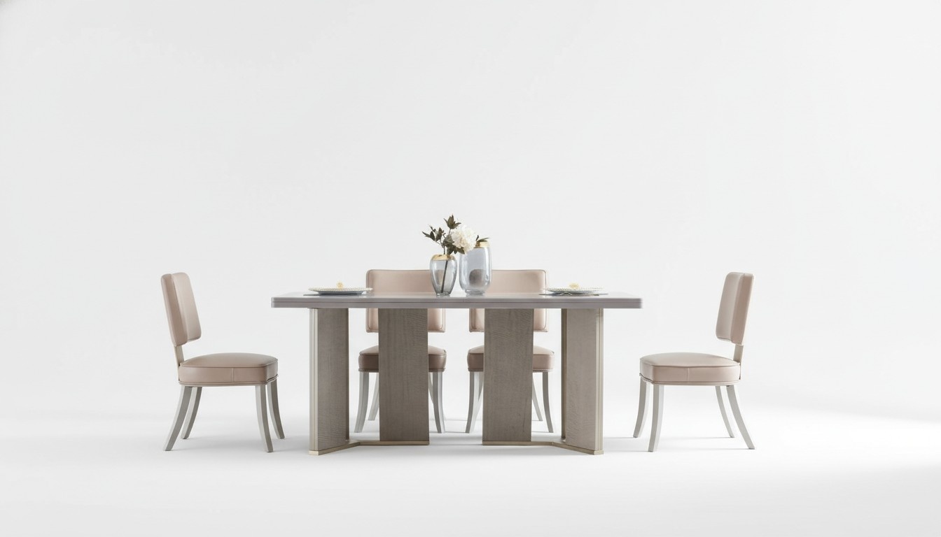 Stuhl 6x Stühle Gruppe Set Wohn - Esszimmer Garnitur Holz Lehn Leder Textil Neu