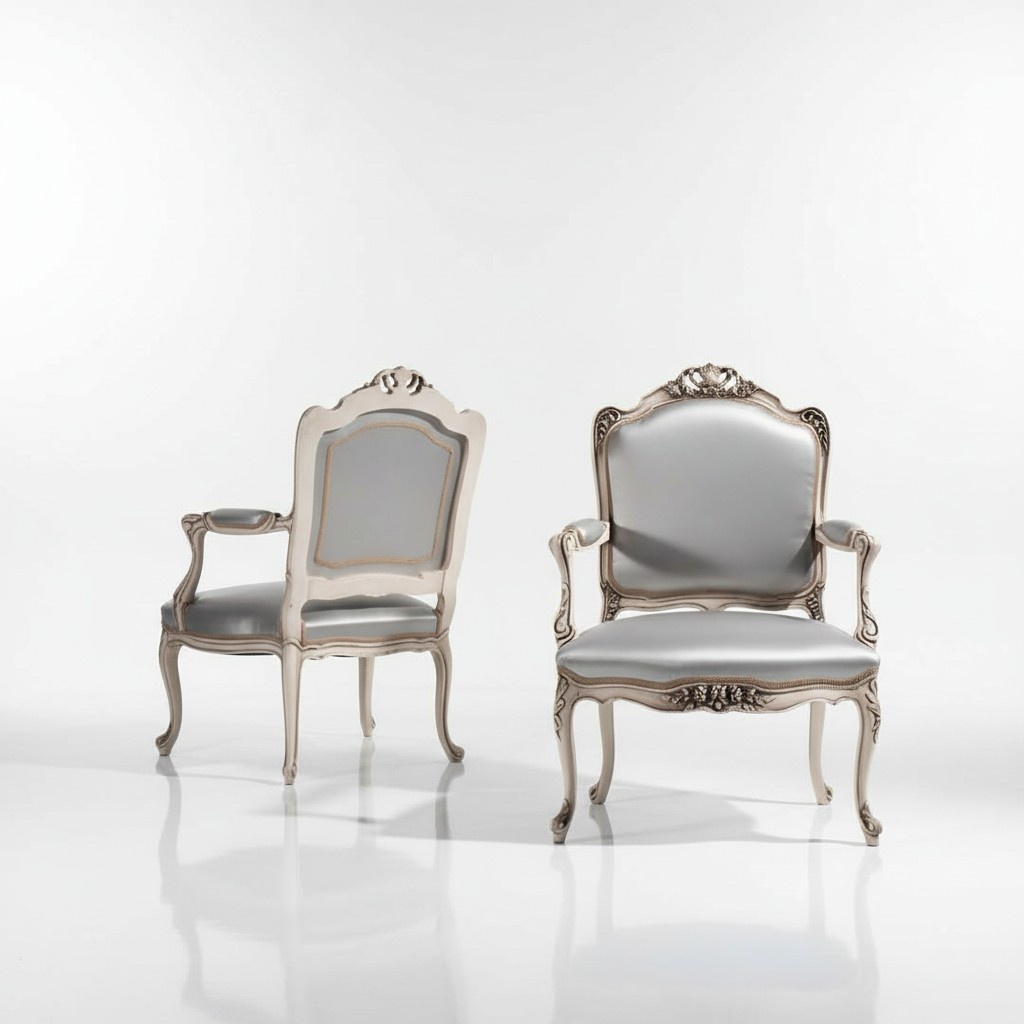 Stuhl Design Massivholz Armlehnen Luxus Sessel Esszimmer Wohnzimmer Büro Möbel