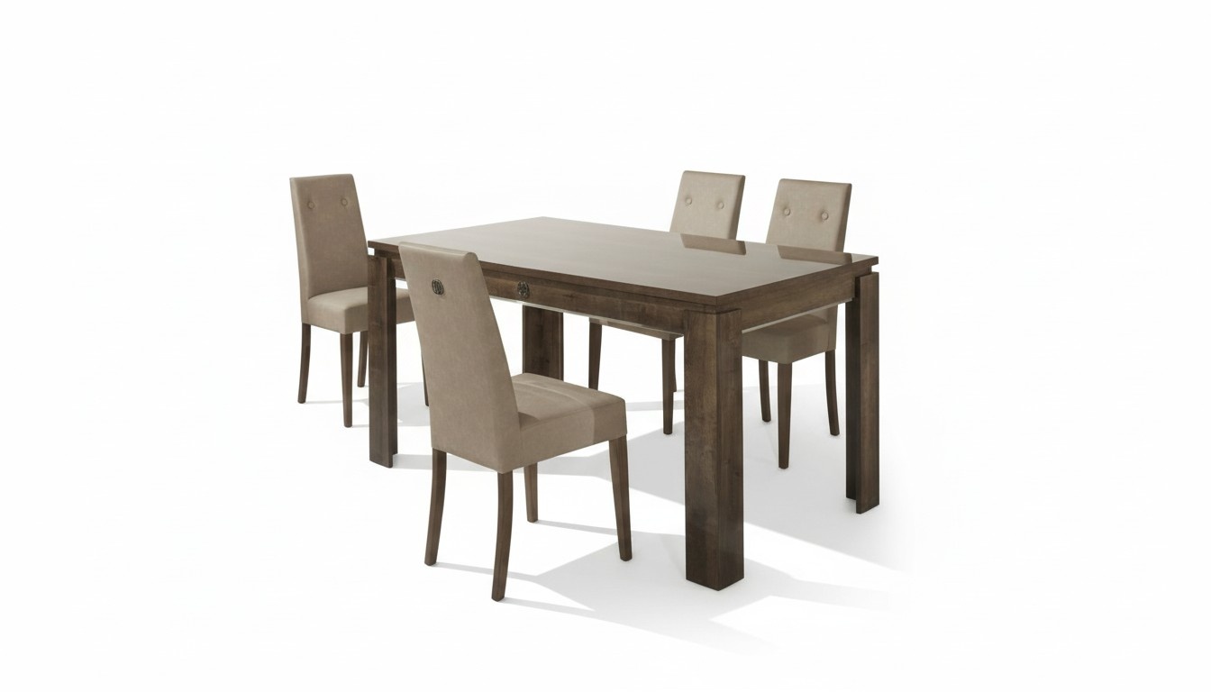 Stuhl Holz Polster Garnitur Wohnzimmer Esszimmer Essgruppe Gruppe Set 4tlg. Neu