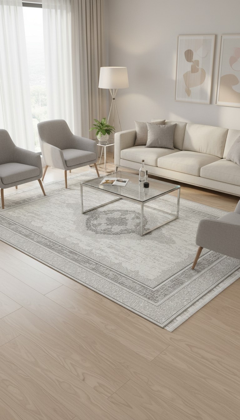 Teppich Blau Bodenbelag Kurzflor Kunstteppich Schlafzimmer Arbeitszimmer 160x230