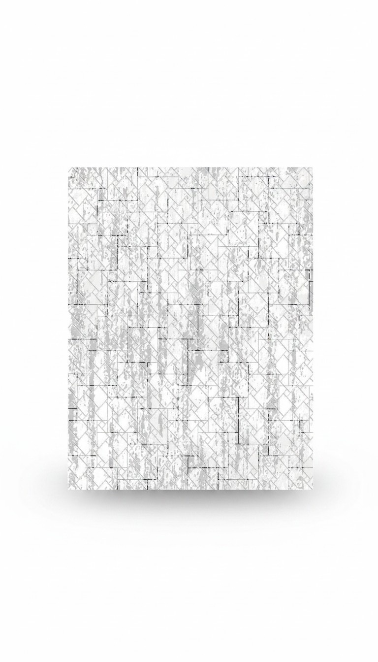 Teppich Kurz Flor Quadratischen Mustern Design Grau Wohnzimmer Flur