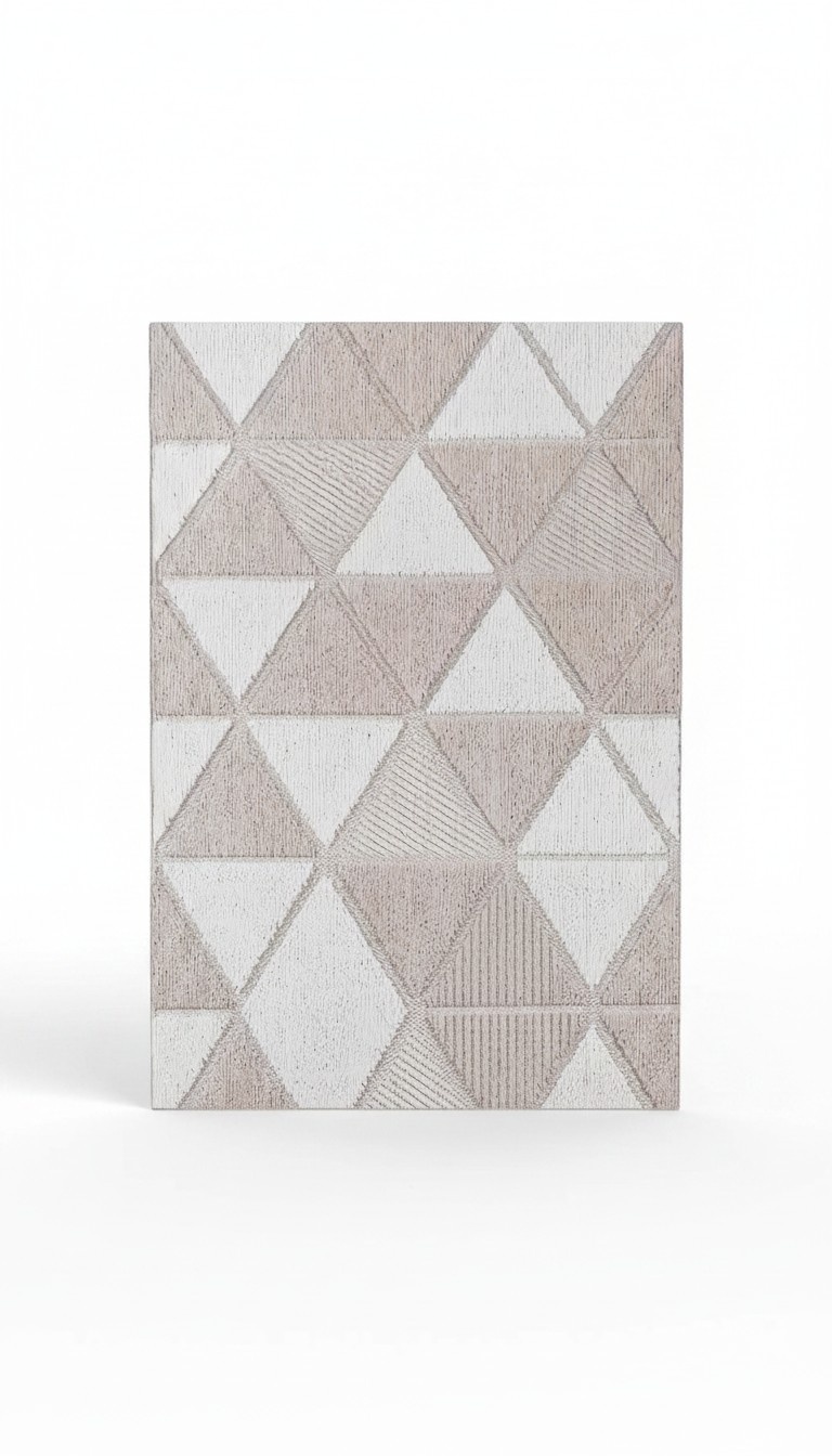 Teppich Kurzflor Raute Melierte Muster Pastell Zweifarbig Wohnzimmer