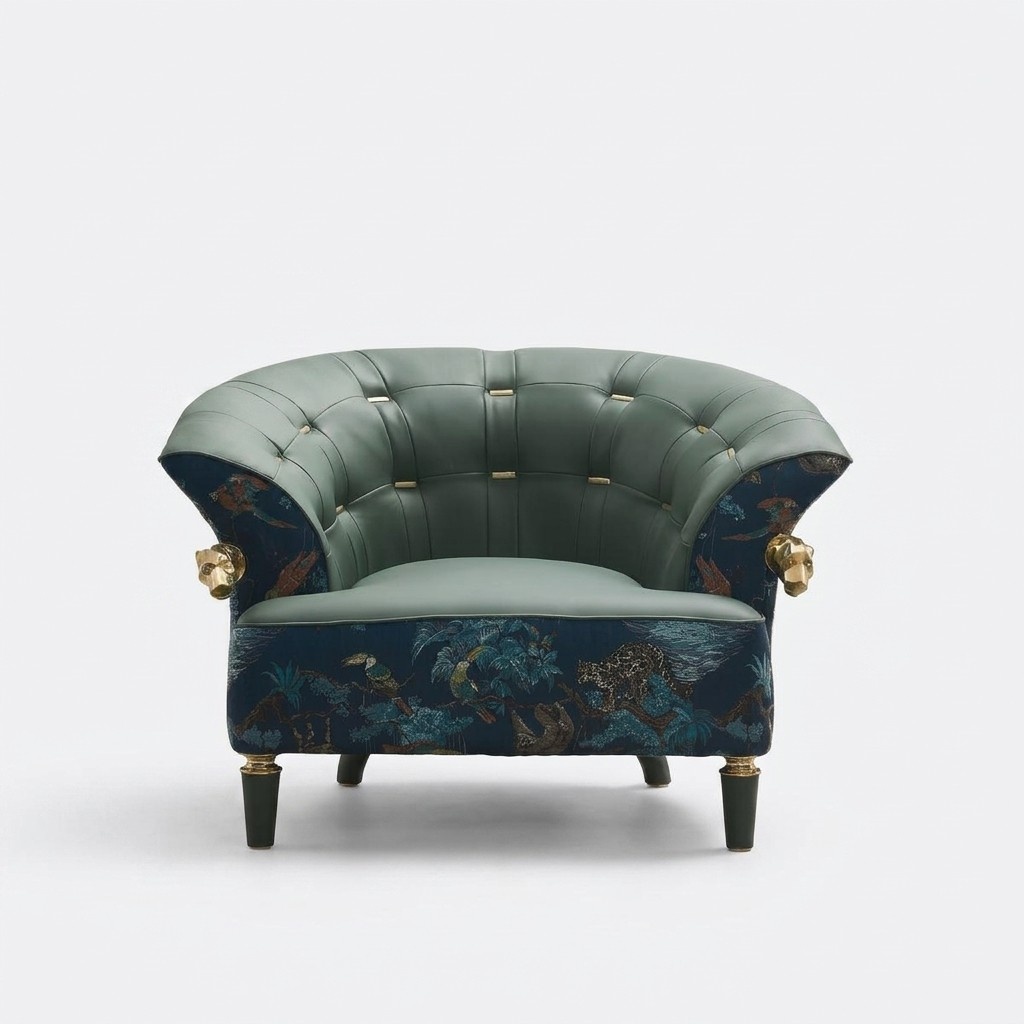 Textil Sofa Couch Polster Einsitzer Designer Stil Möbel Moderne Wohnzimmer