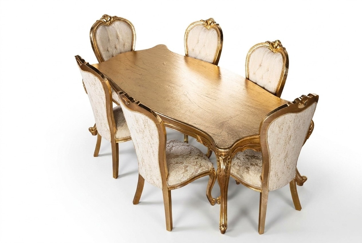 Tisch 6x Stühle Esszimmer Garnitur Set Komplettes Set 7tlg Neu Essgruppe