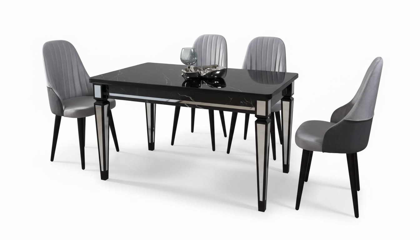 Tisch Esstisch Essgarnitur Essgarnitur Essgruppe Tisch 4x Stühle 5tlg.