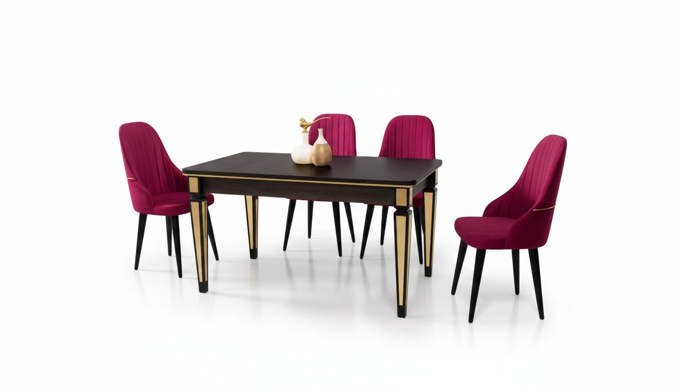 Tisch Esstisch Möbel Essgarnitur Essgruppe Tisch 4x Stühle Essgarnitur 5tlg.