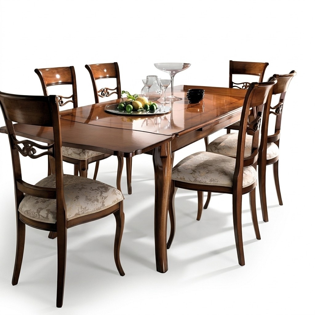 Tisch Esszimmer Set Essgruppe Esstisch + 6x Stühle Stuhl Modern Tische Garnitur