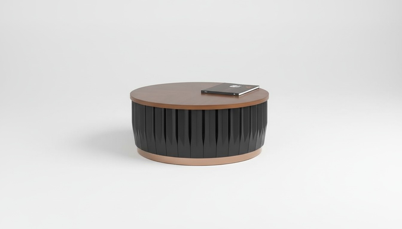 Tisch Holz Couchtisch Moderne Design Schwarz Tische Büro Braun Einrichtung Neu