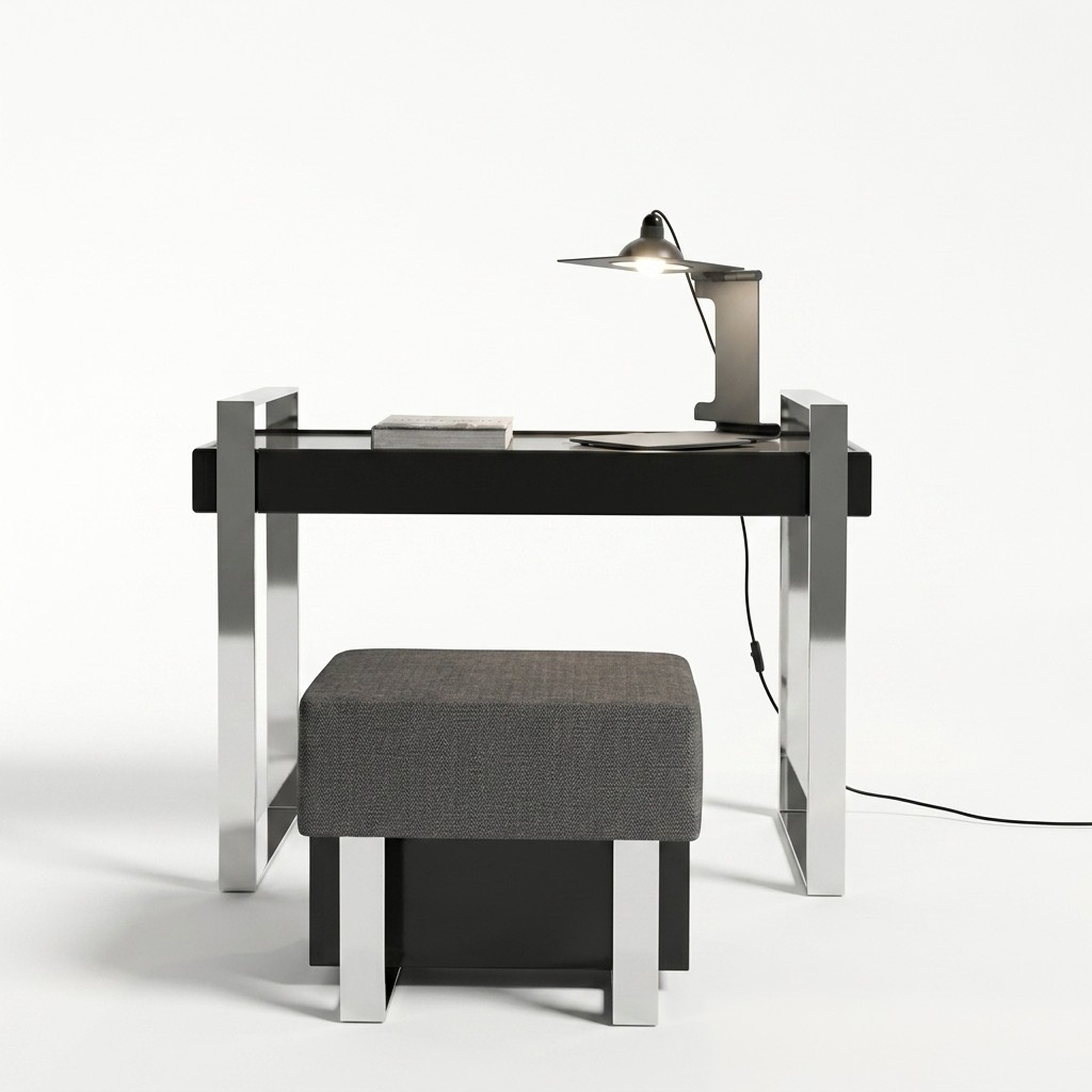 Tische Sekretär Konsolen Tisch Schreibtisch Schminkt Hocker Italienische 2tlg.