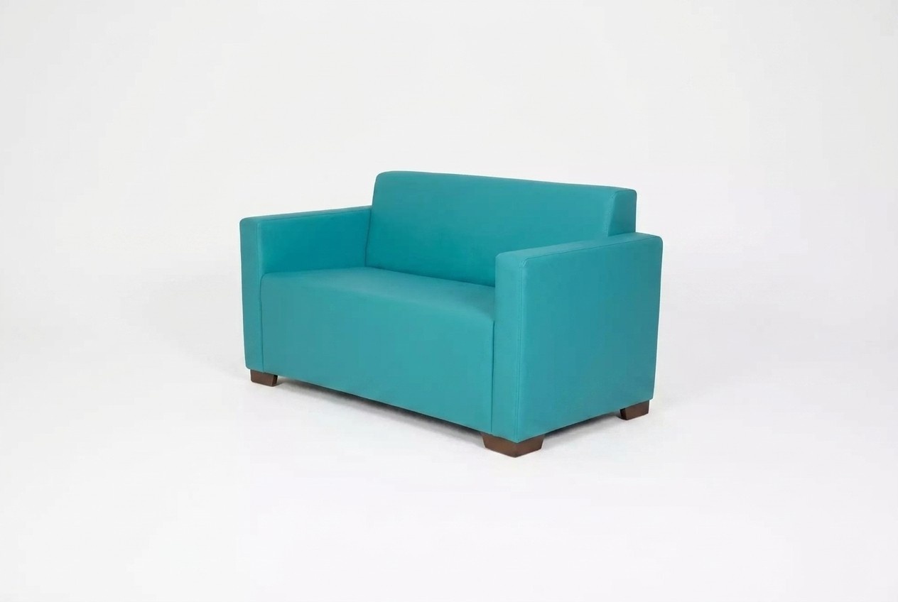 Türkis Zweisitzer Polstermöbel Arbeitszimmer Modernes Sofa Luxus Couch