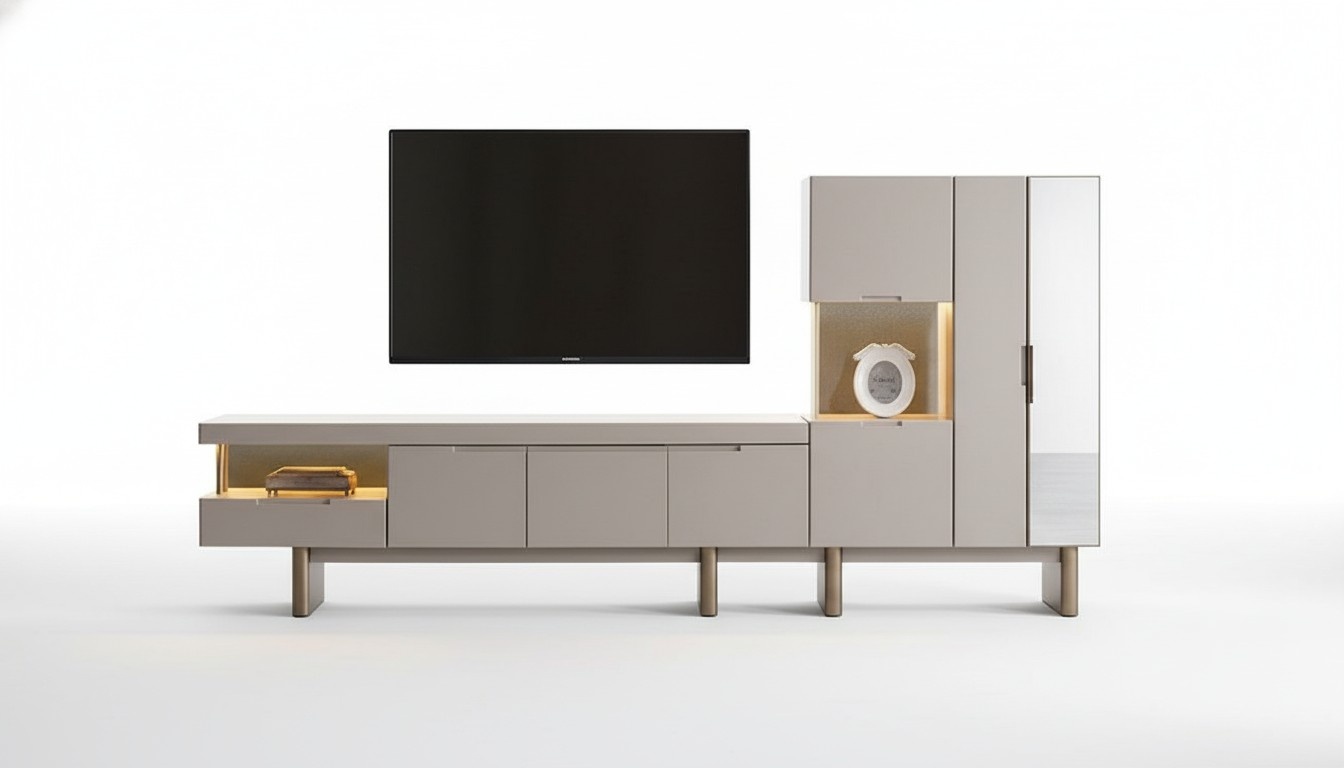 TV-Ablage Wohnwand HiFi-Schrank Fernsehmöbel TV-Kommode Fernsehtisch TV-Stand