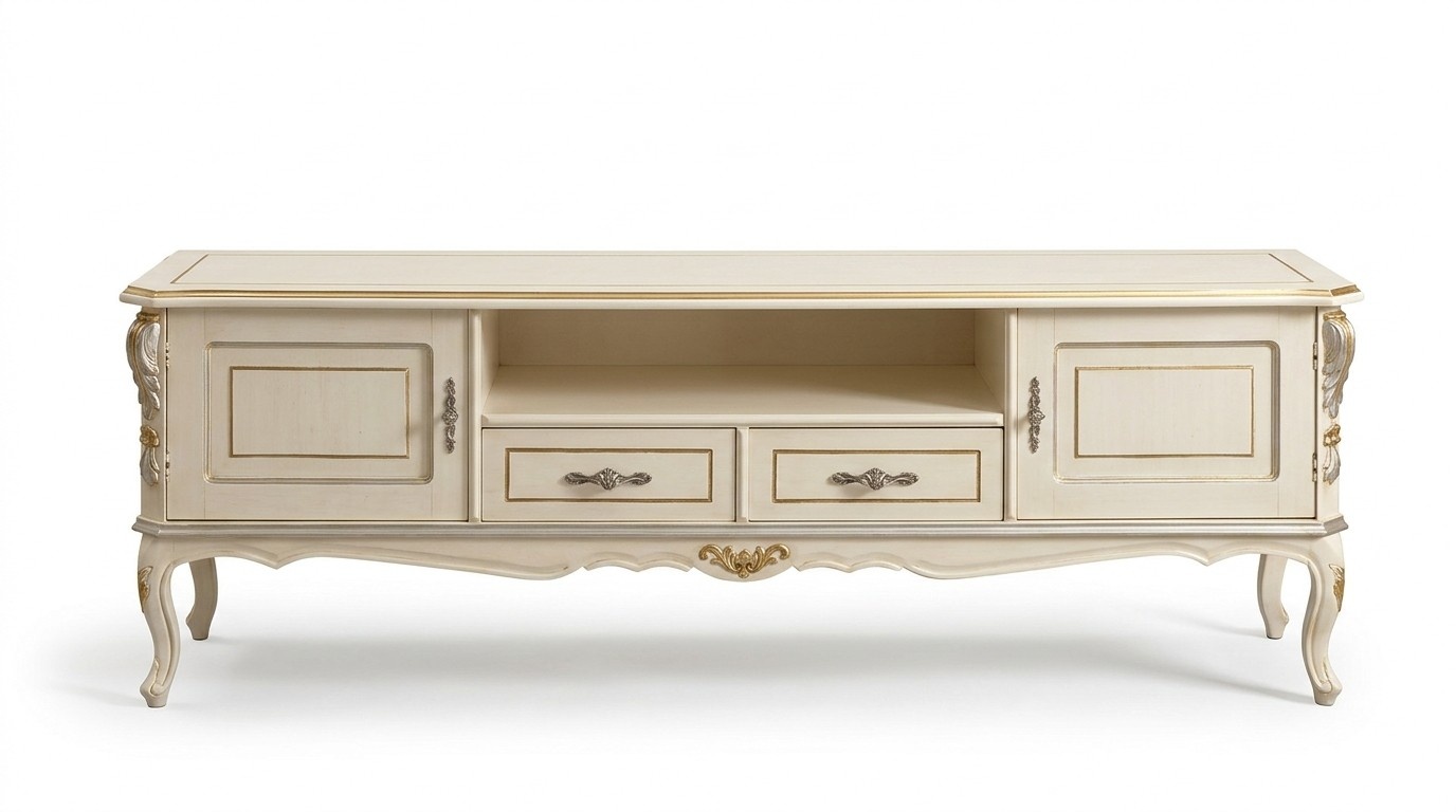 tv Lowboard rtv Luxus Schrank Tisch Wohnzimmer Holz Möbel Klassisches Low Side Board