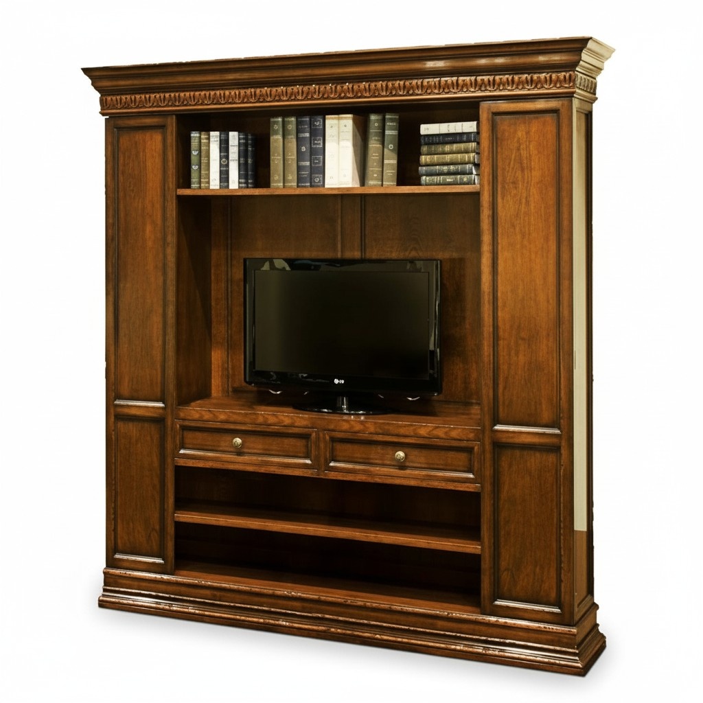 TV Schrank Fernsehkommode Lowboard Holz Art déco Sideboard Stand Wohnzimmer rtv