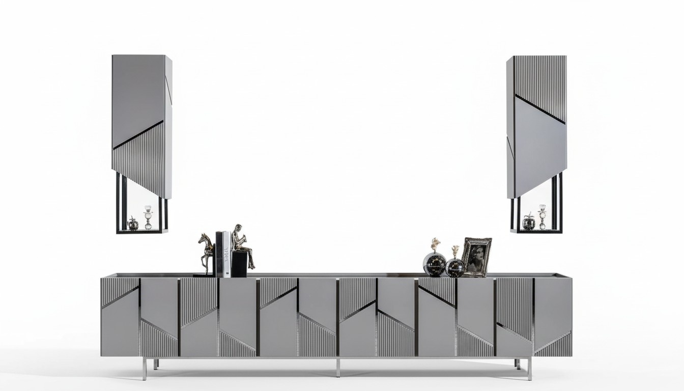 TV-Ständer+2х Regale Sideboard rtv Lowboard Wohnzimmer Holz Modern Neu