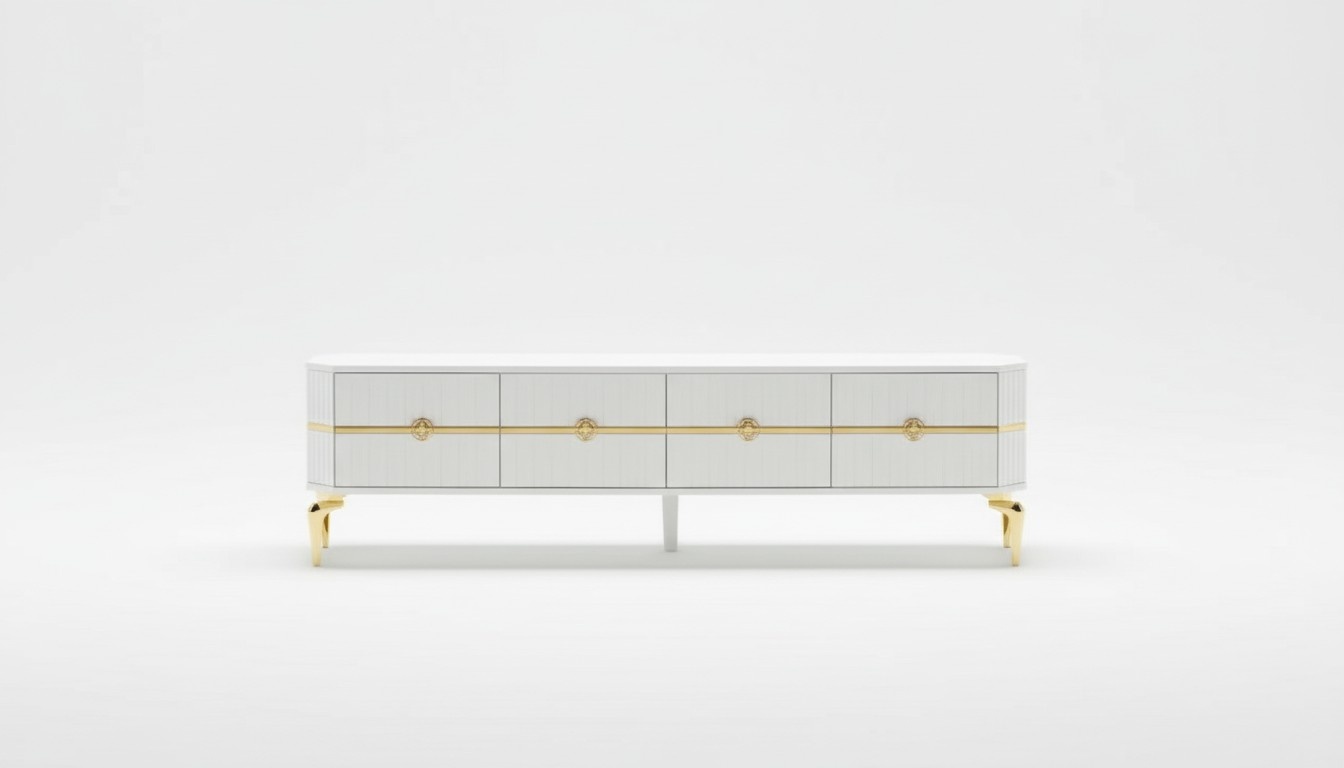 Wohnzimmer tv Ständer Möbel rtv Fernseher Stil Modern Weiß Luxus Holz