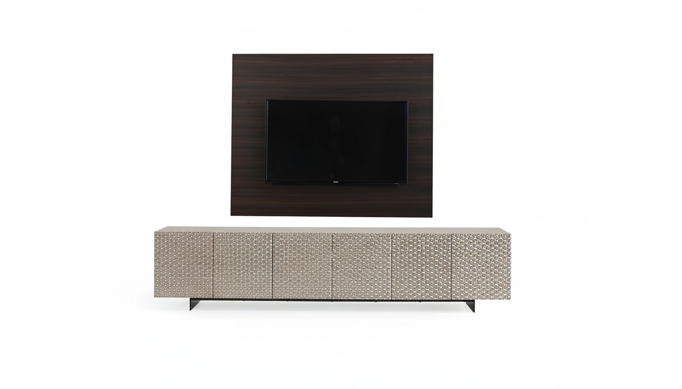 TV Wand Paneel Verkleidung Holz Luxus rtv Wohnzimmerwand Fernseh Möbel