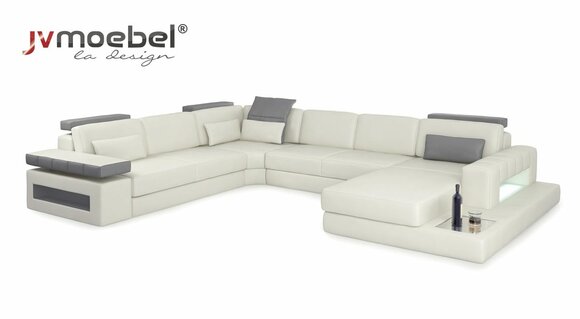 Designer Wohnlandschaft Sofa Couch Ecksofa Polster Wohnlandschaft U-Form