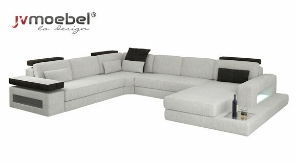Textilsofa Couch Wohnlandschaft U-Form Design Modern Sofa Eck Sofas Design