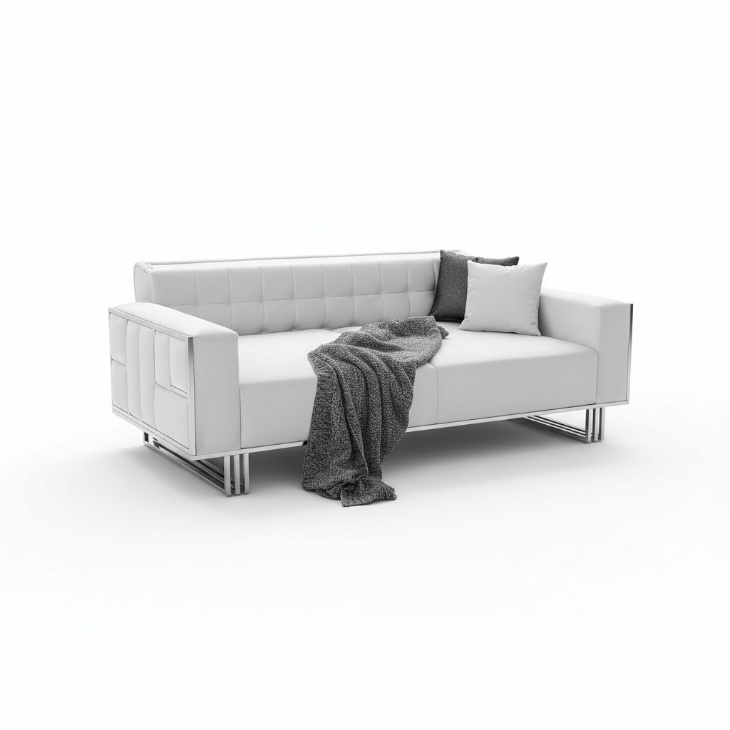 Verstellbare Multifunktion Couch Sofa Zweisitzer Couchen Design Sofas Weiß
