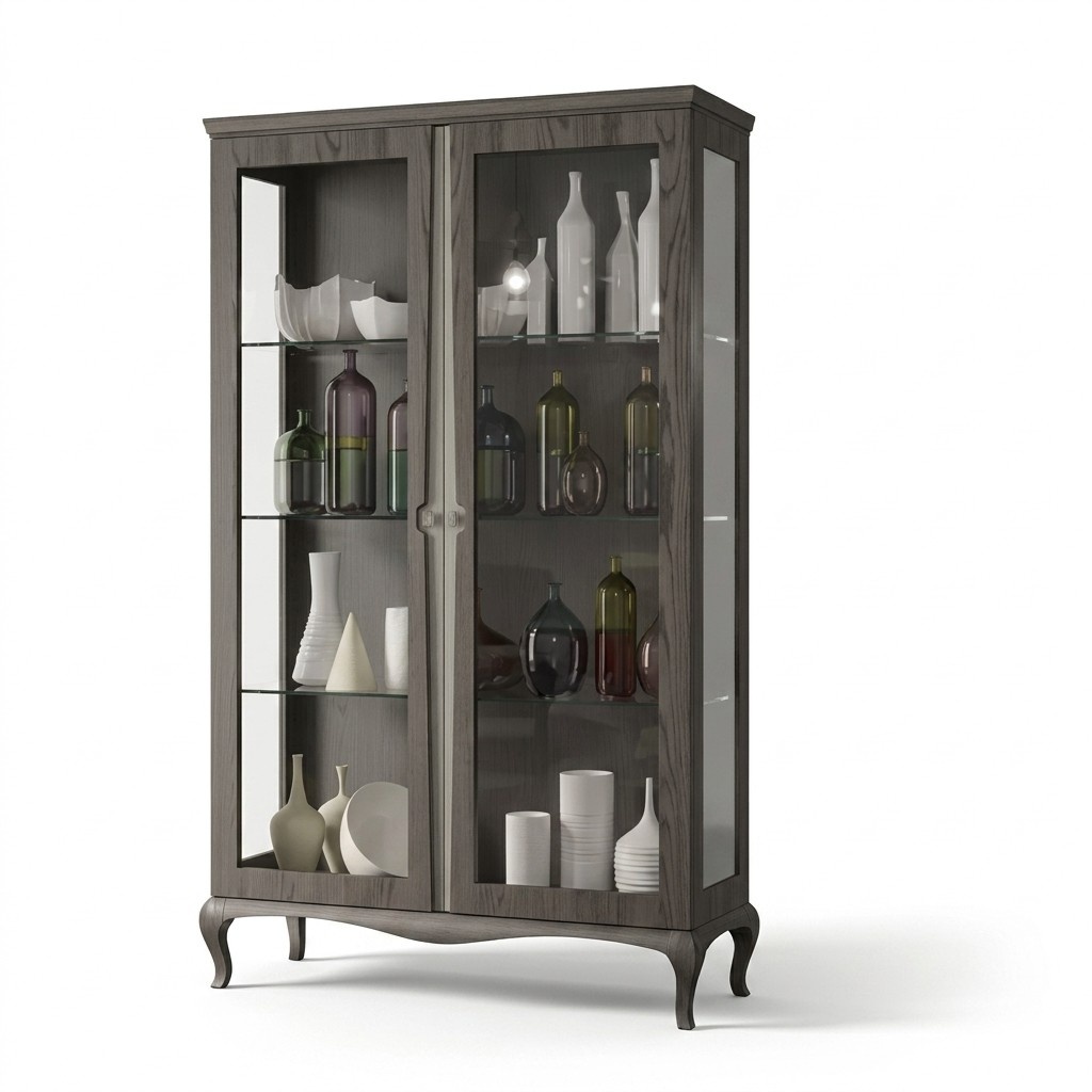Vitrine Anrichte Holz Schränke Möbel Wohnzimmer Anrichte Glas Schrank
