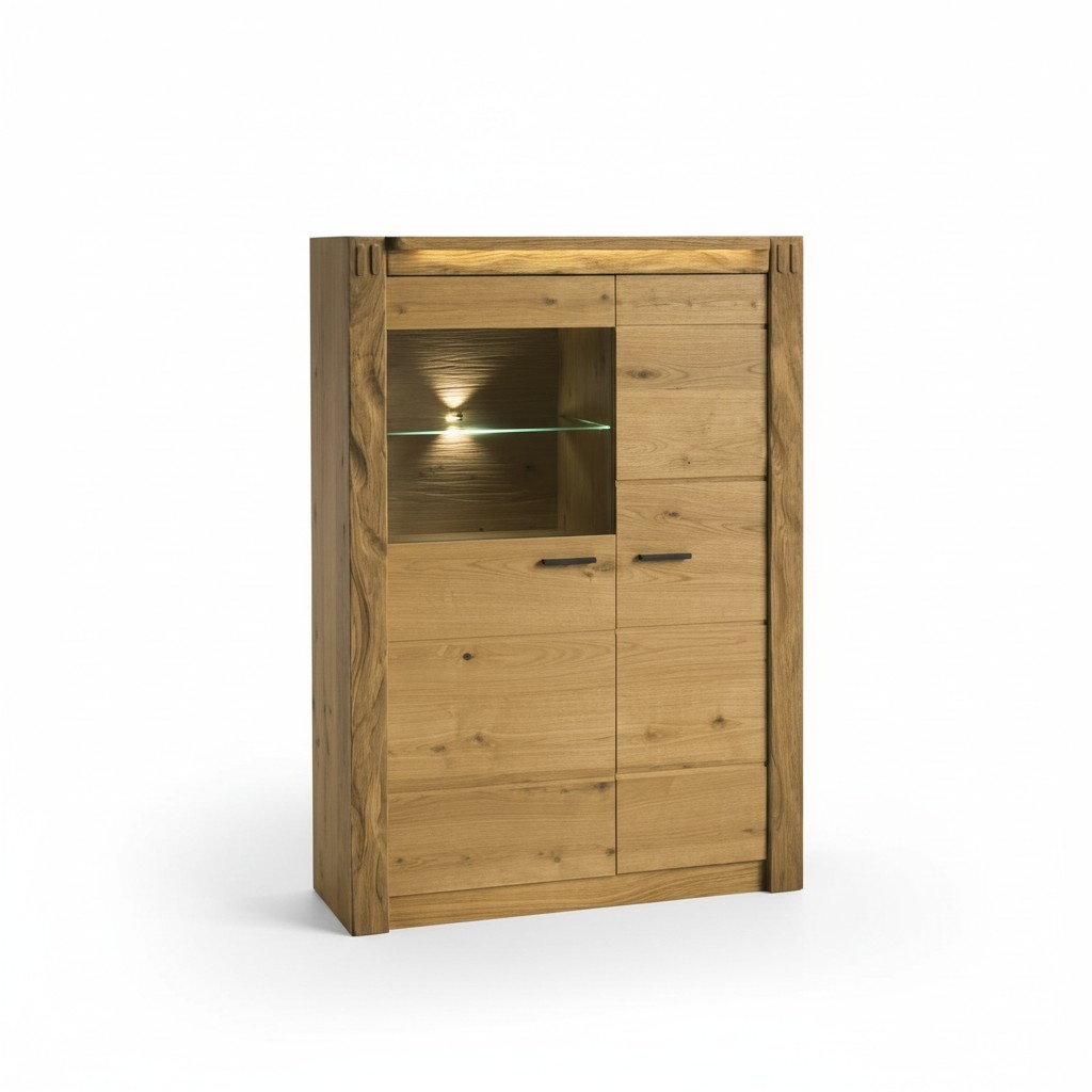 Vitrine Anrichte Schrank Regal Modern Stil Wohnzimmer Kommoden Glas