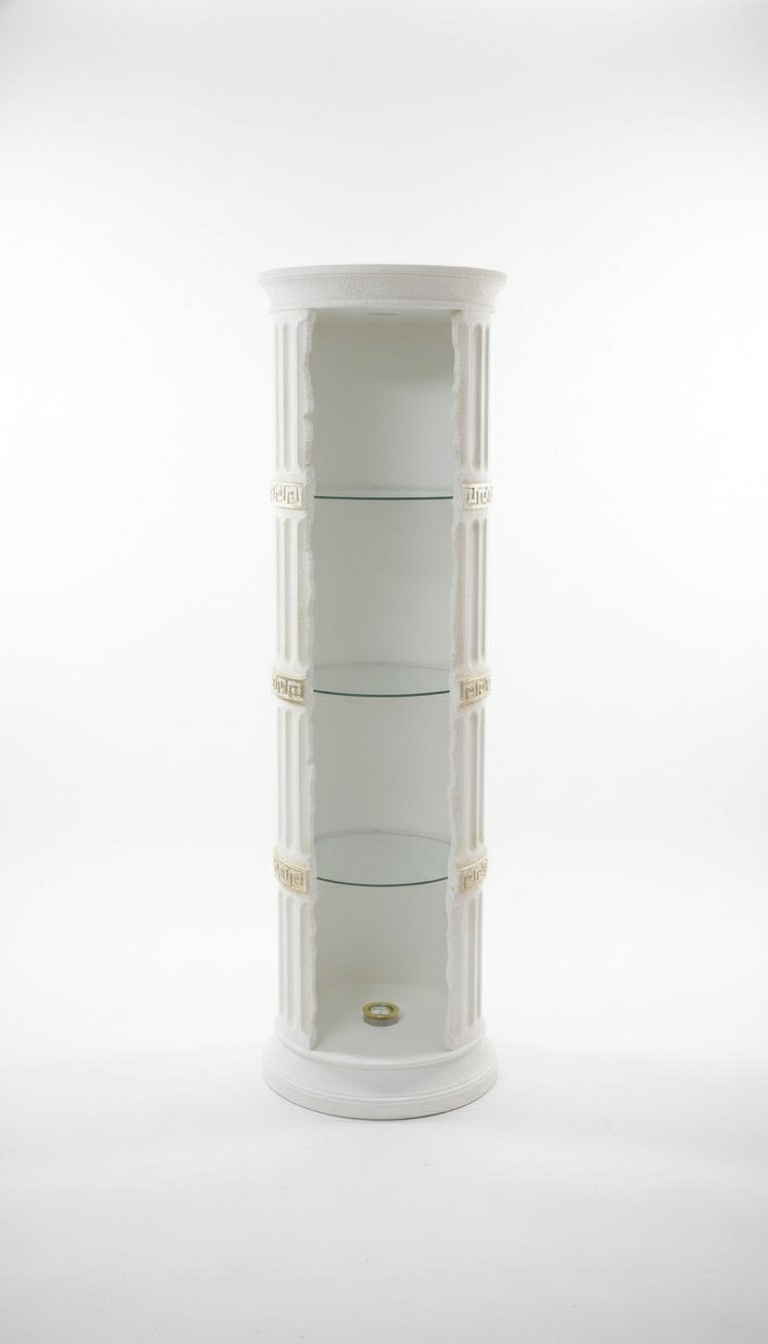Vitrine Bar Eck Regal Glas Amphore Vase Bodenfase Säule Schrank Vitrinen